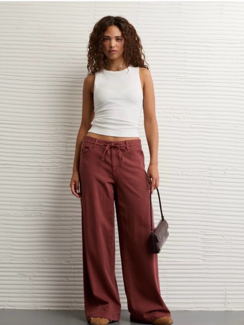 American Eagle Outfitters Wide-Leg Drawstring Pants